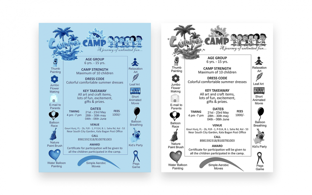 Summer Camp Leaflet Design